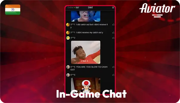 Ingame Chat Aviator Game Online In game Chat in Aviator India Where Players Discuss the Game and Memes